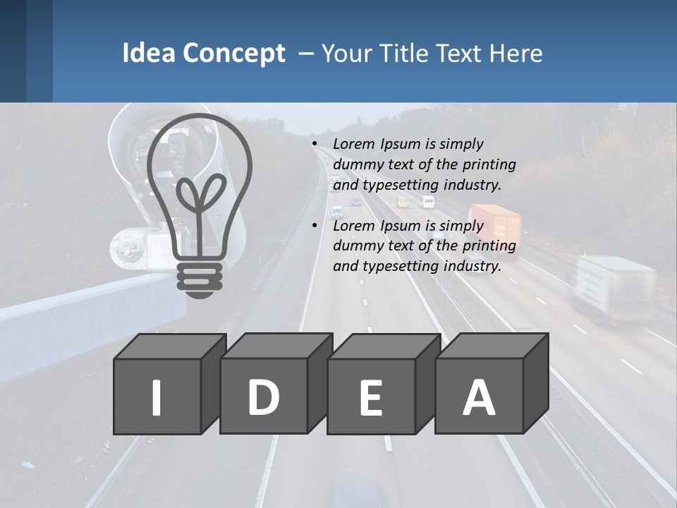 A Highway With A Bunch Of Cars Driving Down It PowerPoint Template