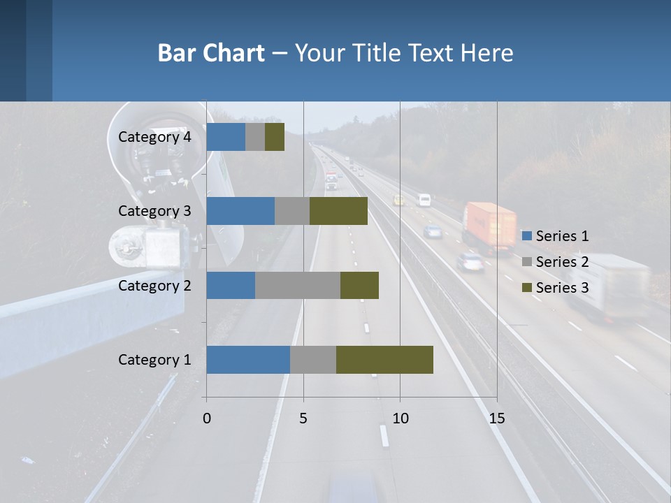 A Highway With A Bunch Of Cars Driving Down It PowerPoint Template