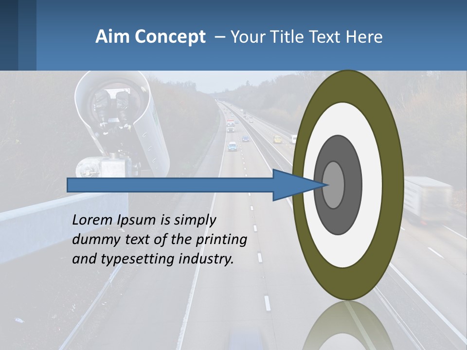 A Highway With A Bunch Of Cars Driving Down It PowerPoint Template