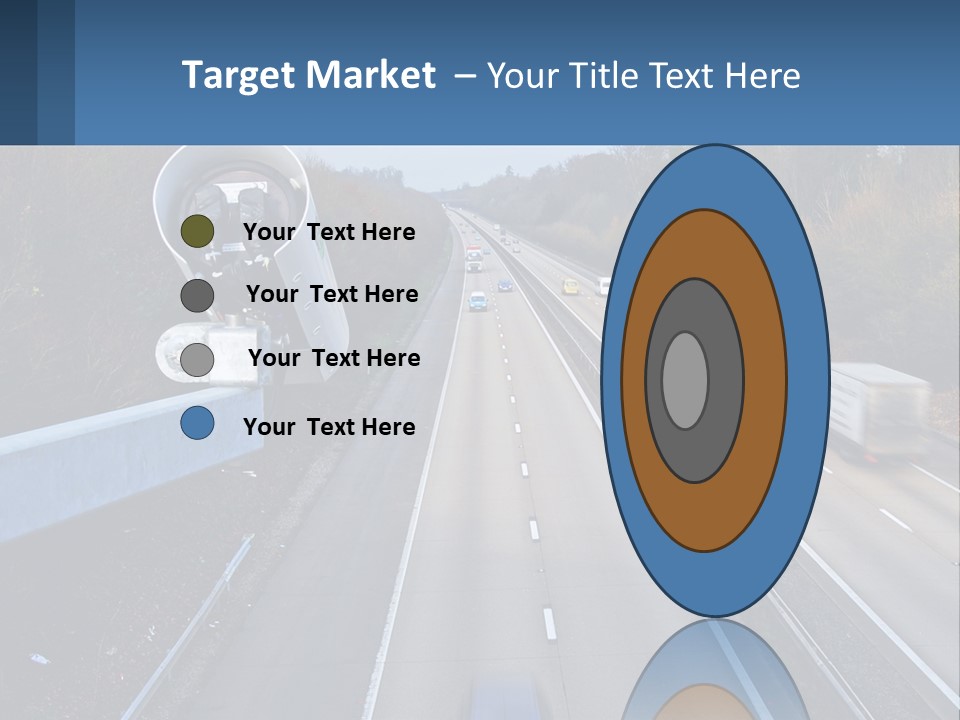 A Highway With A Bunch Of Cars Driving Down It PowerPoint Template