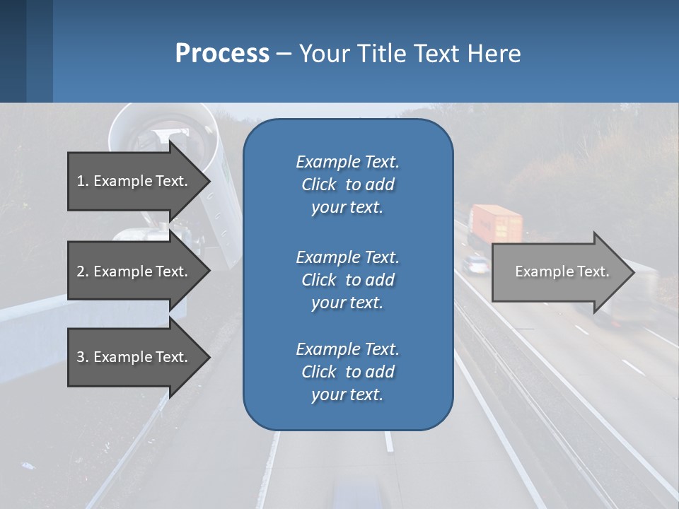 A Highway With A Bunch Of Cars Driving Down It PowerPoint Template