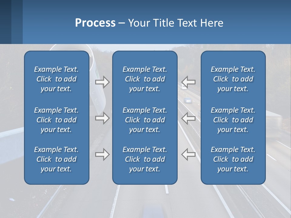 A Highway With A Bunch Of Cars Driving Down It PowerPoint Template