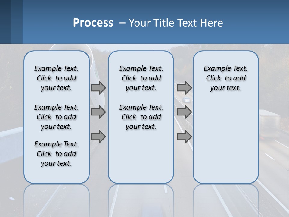 A Highway With A Bunch Of Cars Driving Down It PowerPoint Template