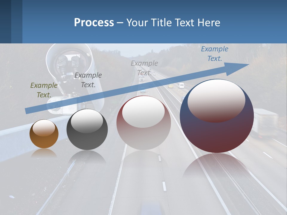 A Highway With A Bunch Of Cars Driving Down It PowerPoint Template