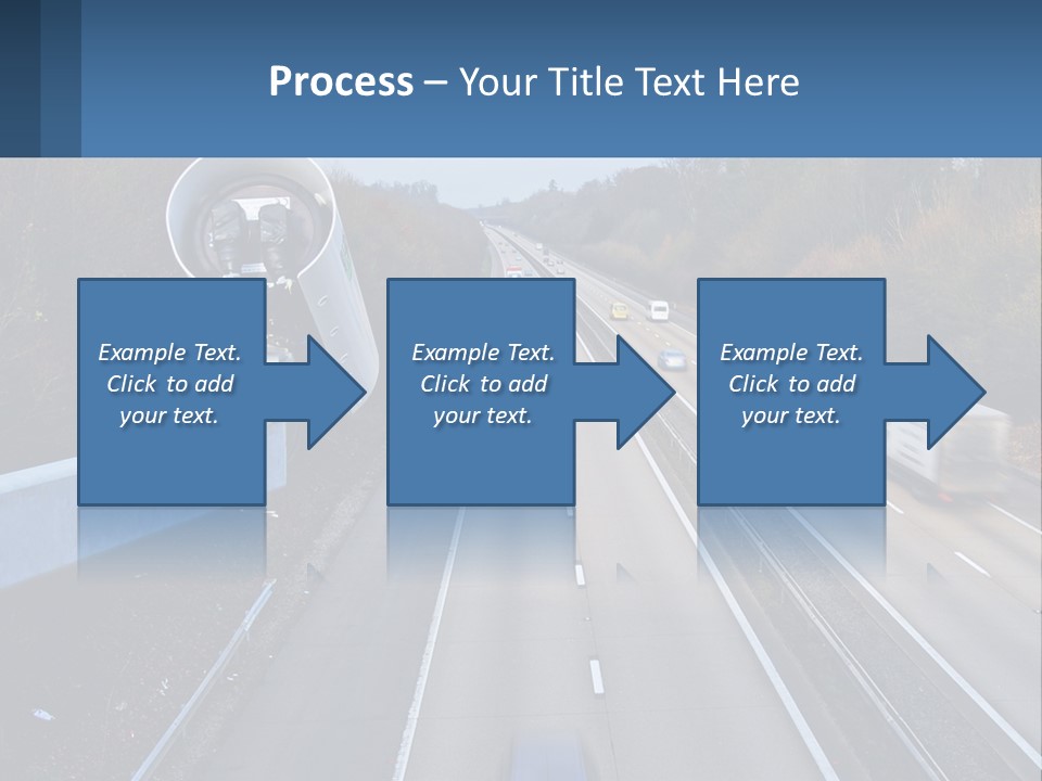 A Highway With A Bunch Of Cars Driving Down It PowerPoint Template