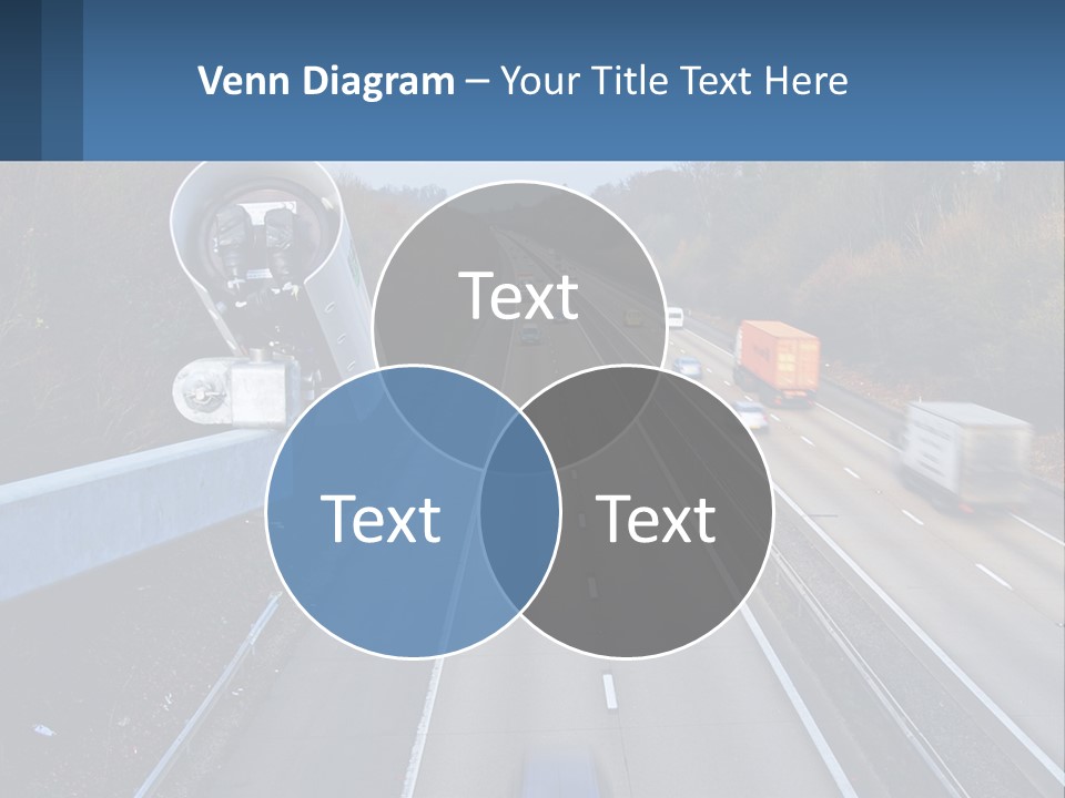 A Highway With A Bunch Of Cars Driving Down It PowerPoint Template