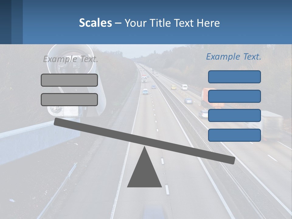 A Highway With A Bunch Of Cars Driving Down It PowerPoint Template