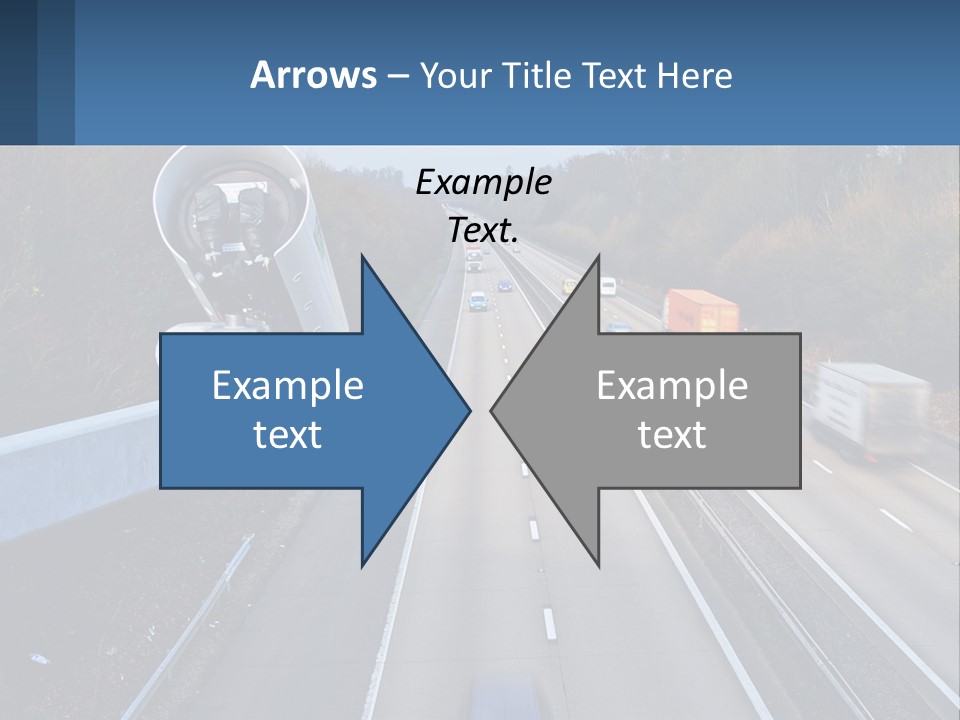 A Highway With A Bunch Of Cars Driving Down It PowerPoint Template