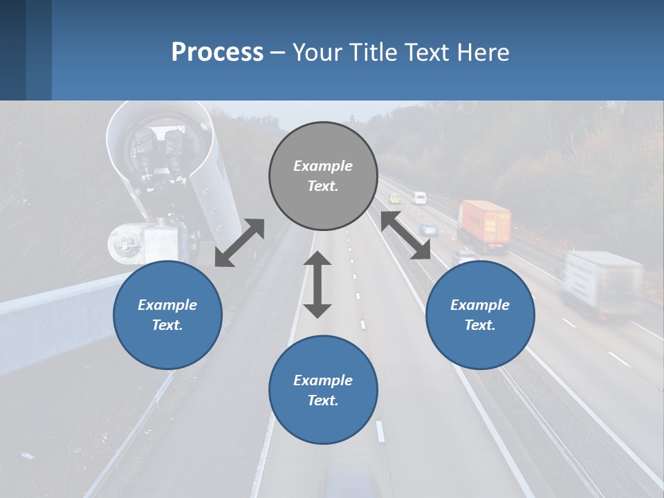 A Highway With A Bunch Of Cars Driving Down It PowerPoint Template