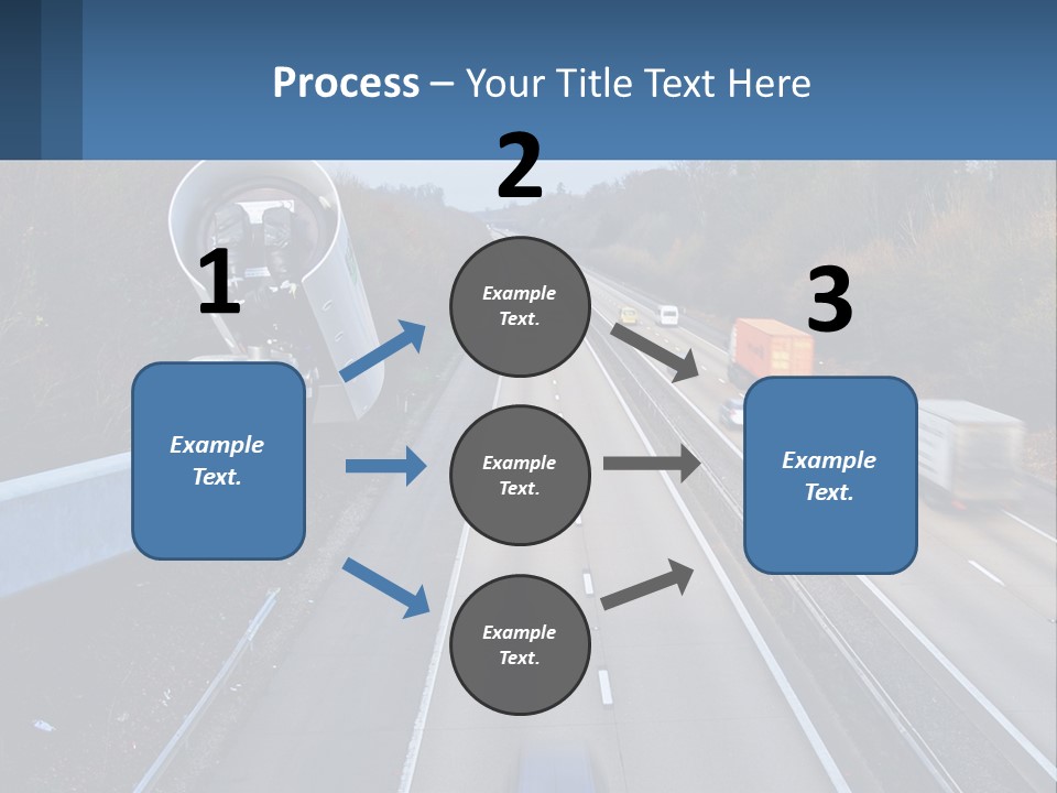 A Highway With A Bunch Of Cars Driving Down It PowerPoint Template