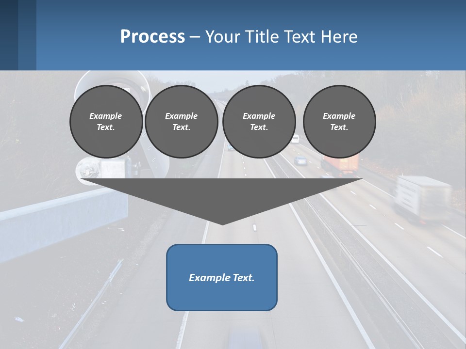 A Highway With A Bunch Of Cars Driving Down It PowerPoint Template