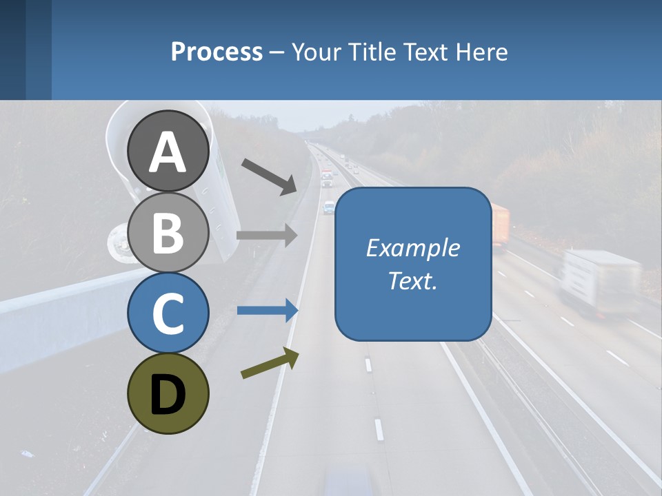 A Highway With A Bunch Of Cars Driving Down It PowerPoint Template