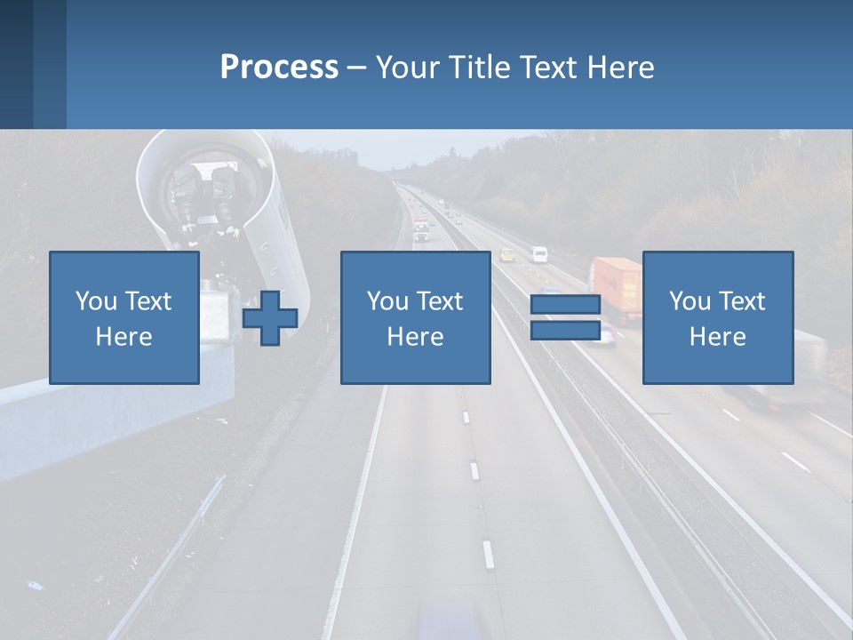 A Highway With A Bunch Of Cars Driving Down It PowerPoint Template