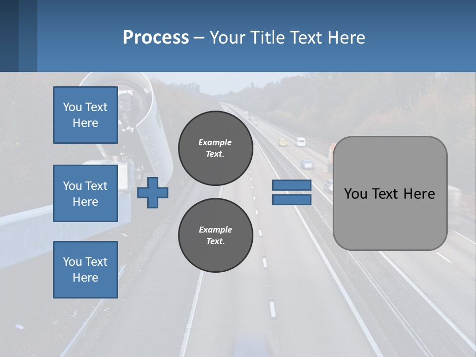 A Highway With A Bunch Of Cars Driving Down It PowerPoint Template