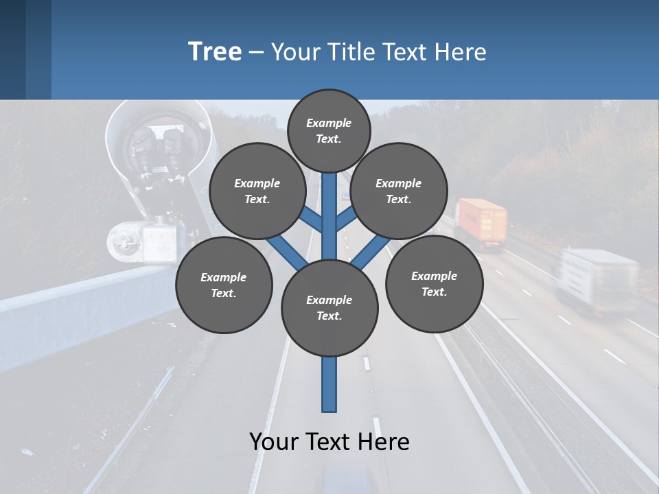 A Highway With A Bunch Of Cars Driving Down It PowerPoint Template