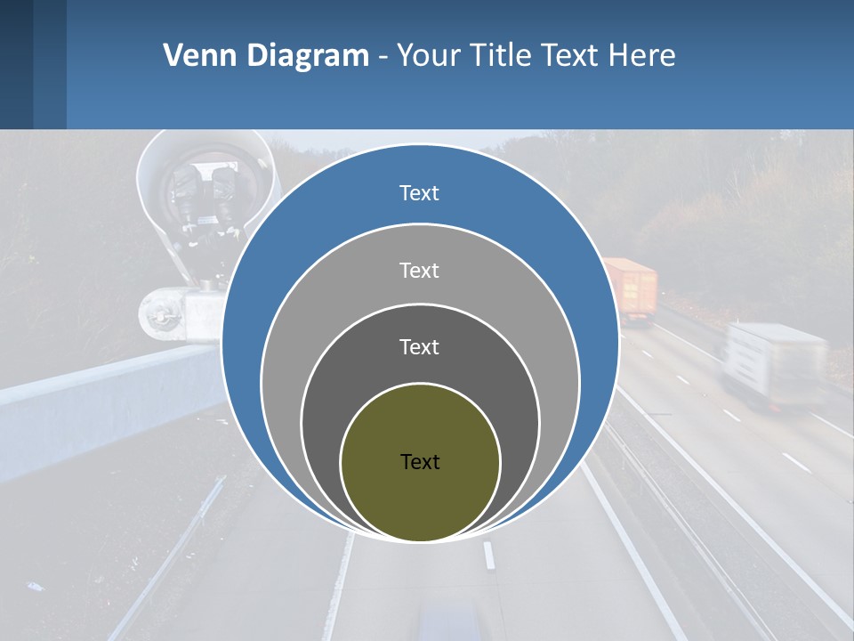 A Highway With A Bunch Of Cars Driving Down It PowerPoint Template