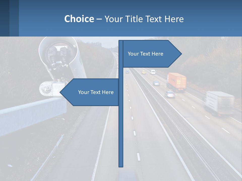 A Highway With A Bunch Of Cars Driving Down It PowerPoint Template