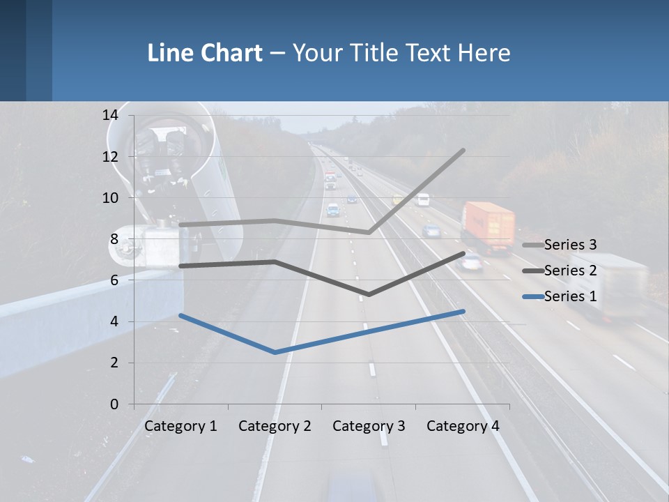 A Highway With A Bunch Of Cars Driving Down It PowerPoint Template