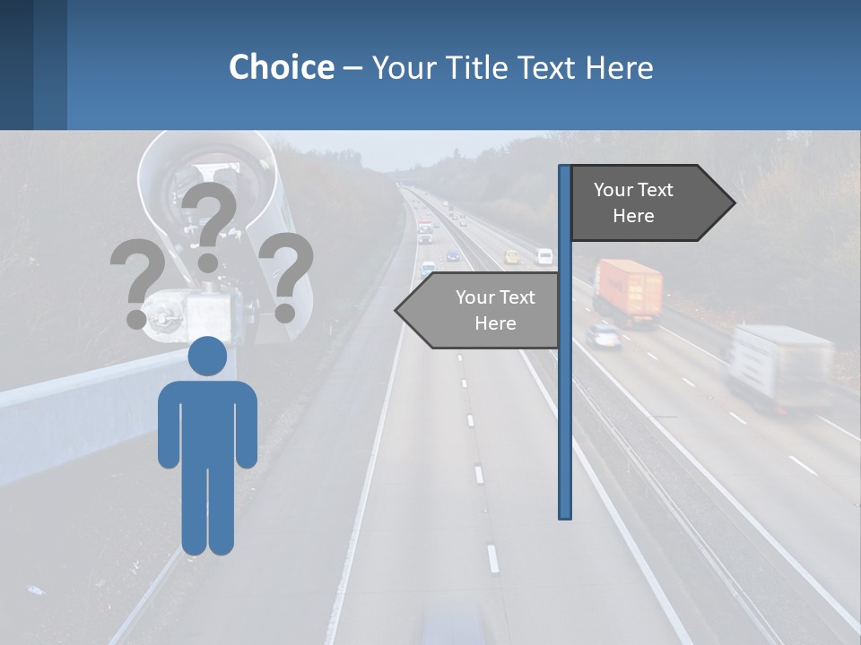 A Highway With A Bunch Of Cars Driving Down It PowerPoint Template