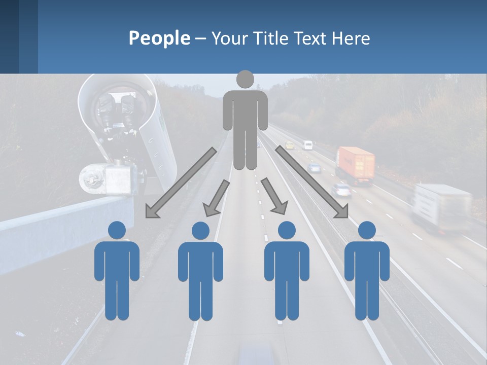 A Highway With A Bunch Of Cars Driving Down It PowerPoint Template