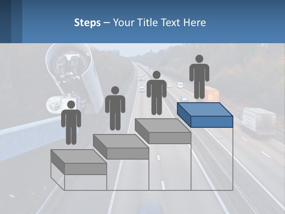 A Highway With A Bunch Of Cars Driving Down It PowerPoint Template