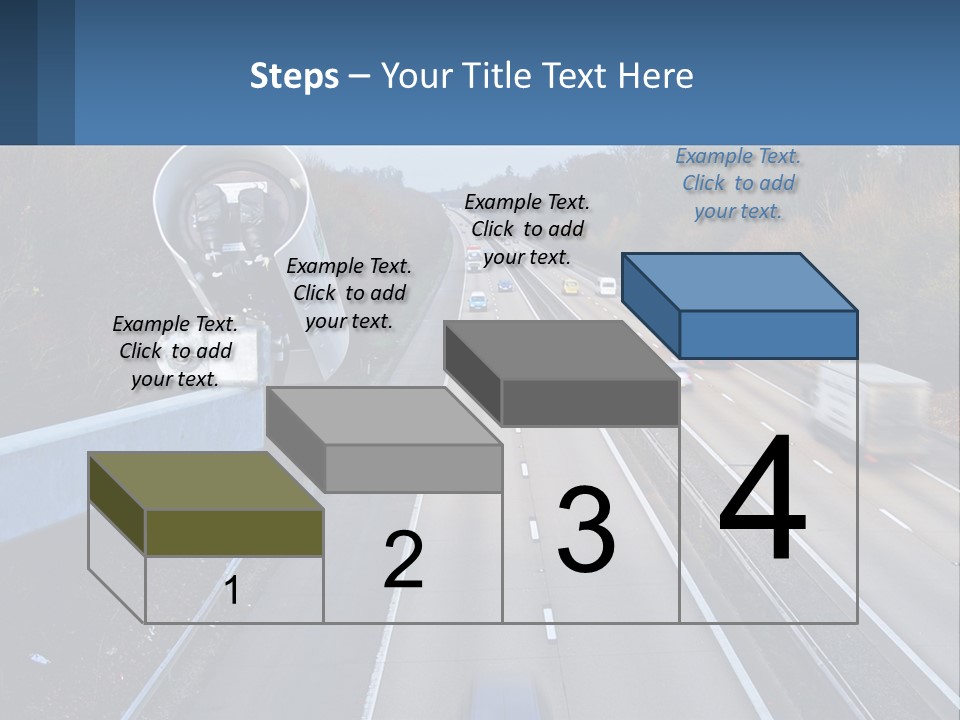A Highway With A Bunch Of Cars Driving Down It PowerPoint Template