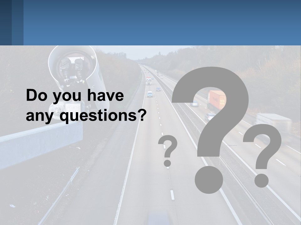 A Highway With A Bunch Of Cars Driving Down It PowerPoint Template