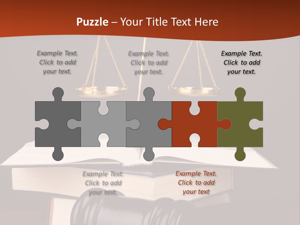 A Law Book With A Scale Of Justice On Top Of It PowerPoint Template