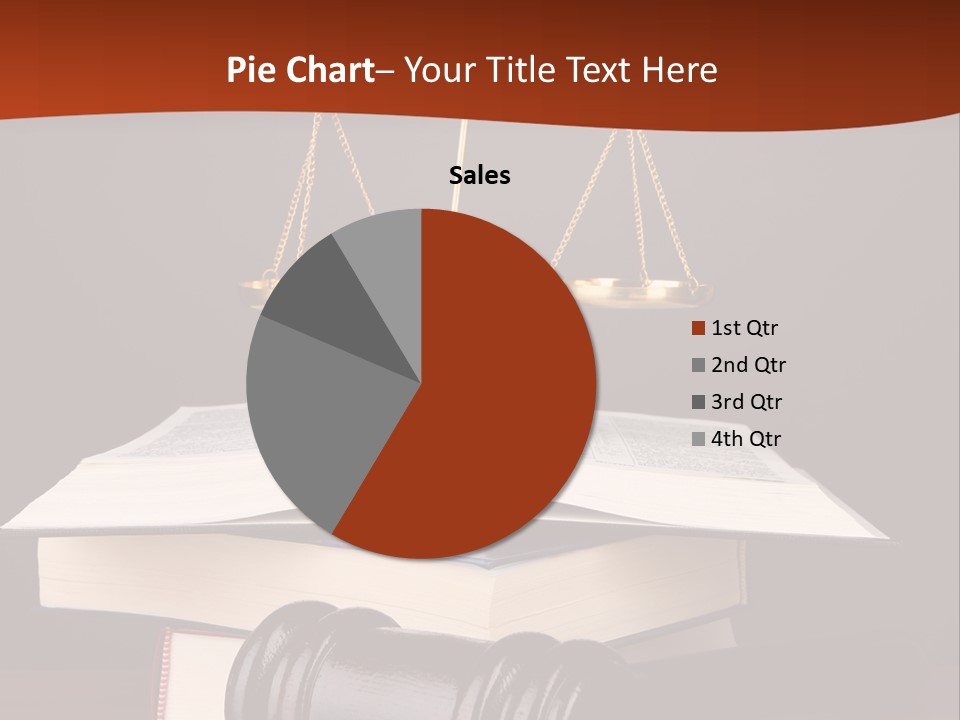A Law Book With A Scale Of Justice On Top Of It PowerPoint Template