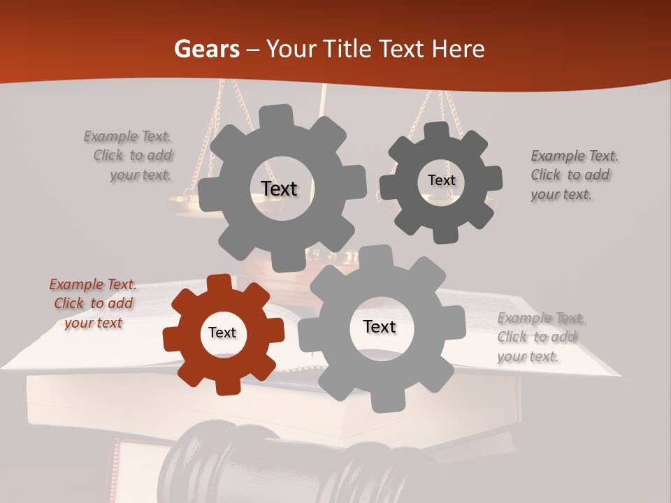 A Law Book With A Scale Of Justice On Top Of It PowerPoint Template