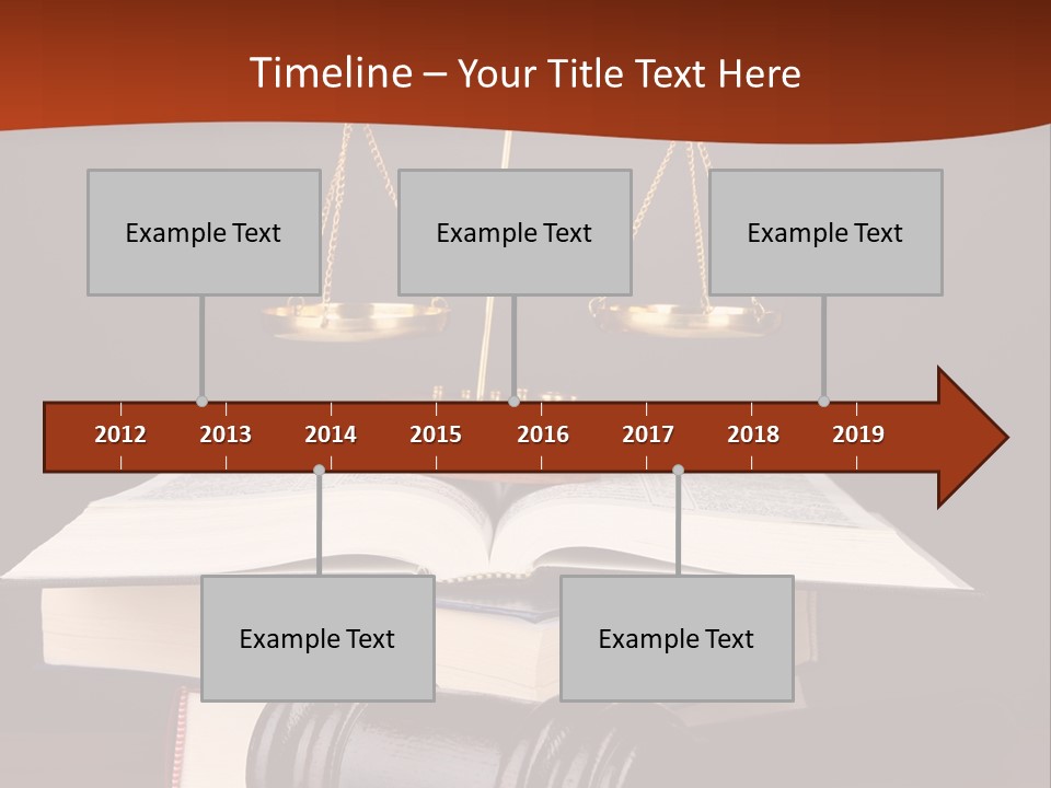 A Law Book With A Scale Of Justice On Top Of It PowerPoint Template