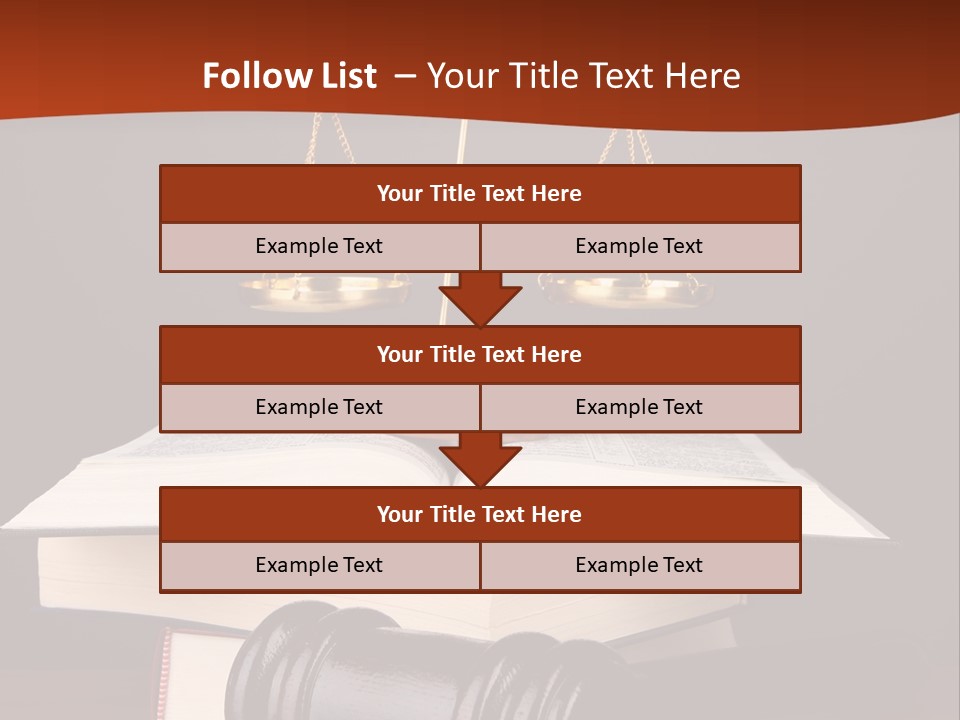 A Law Book With A Scale Of Justice On Top Of It PowerPoint Template