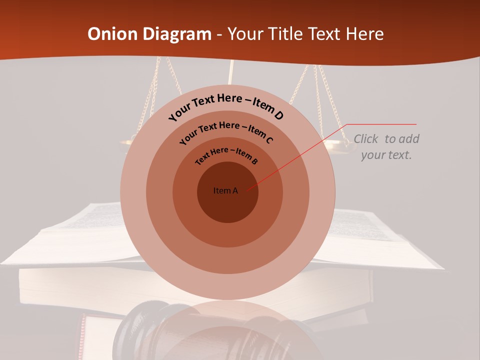 A Law Book With A Scale Of Justice On Top Of It PowerPoint Template