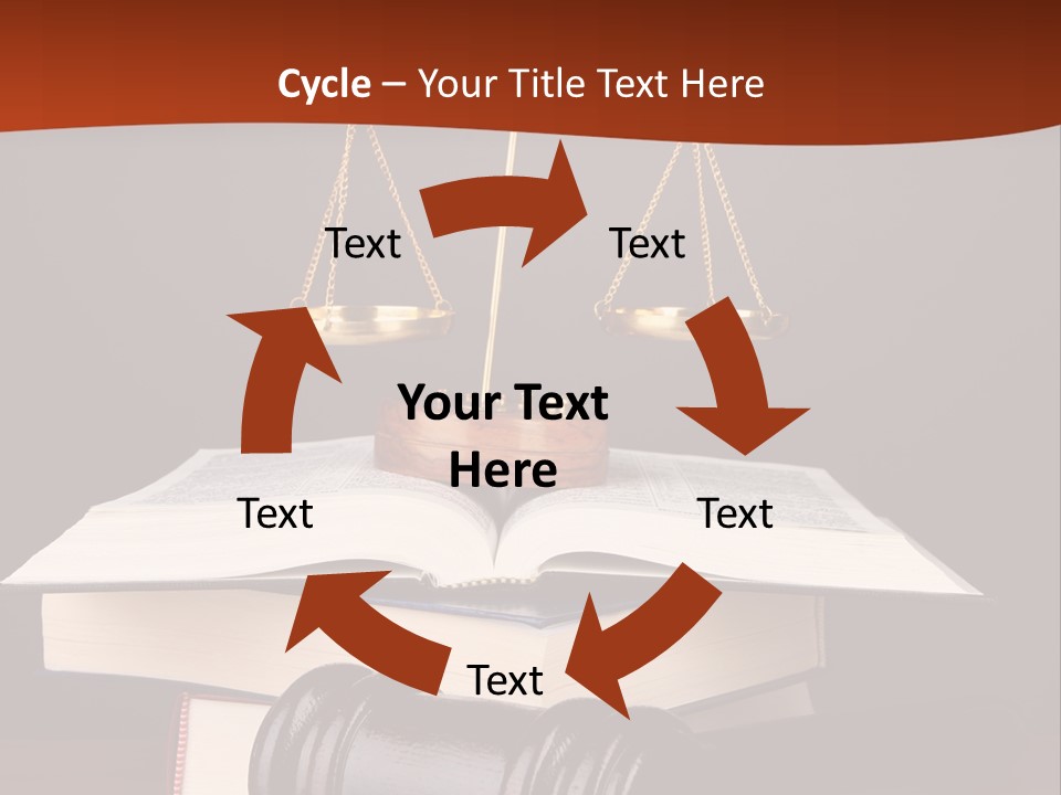 A Law Book With A Scale Of Justice On Top Of It PowerPoint Template