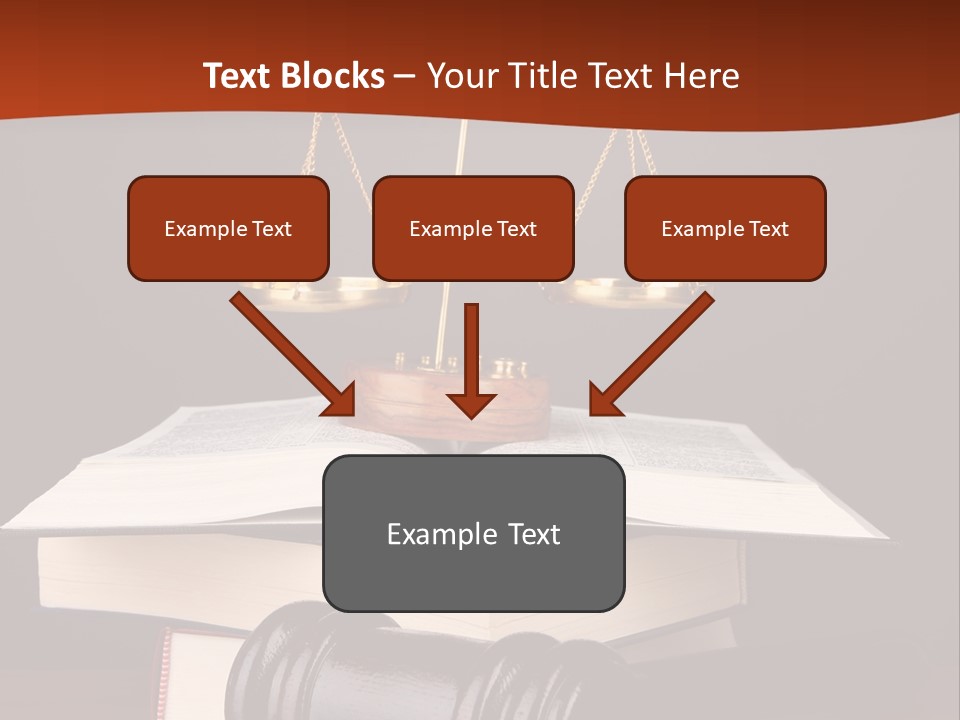 A Law Book With A Scale Of Justice On Top Of It PowerPoint Template