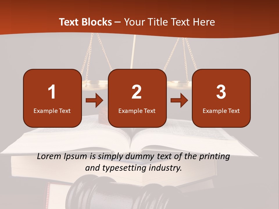 A Law Book With A Scale Of Justice On Top Of It PowerPoint Template