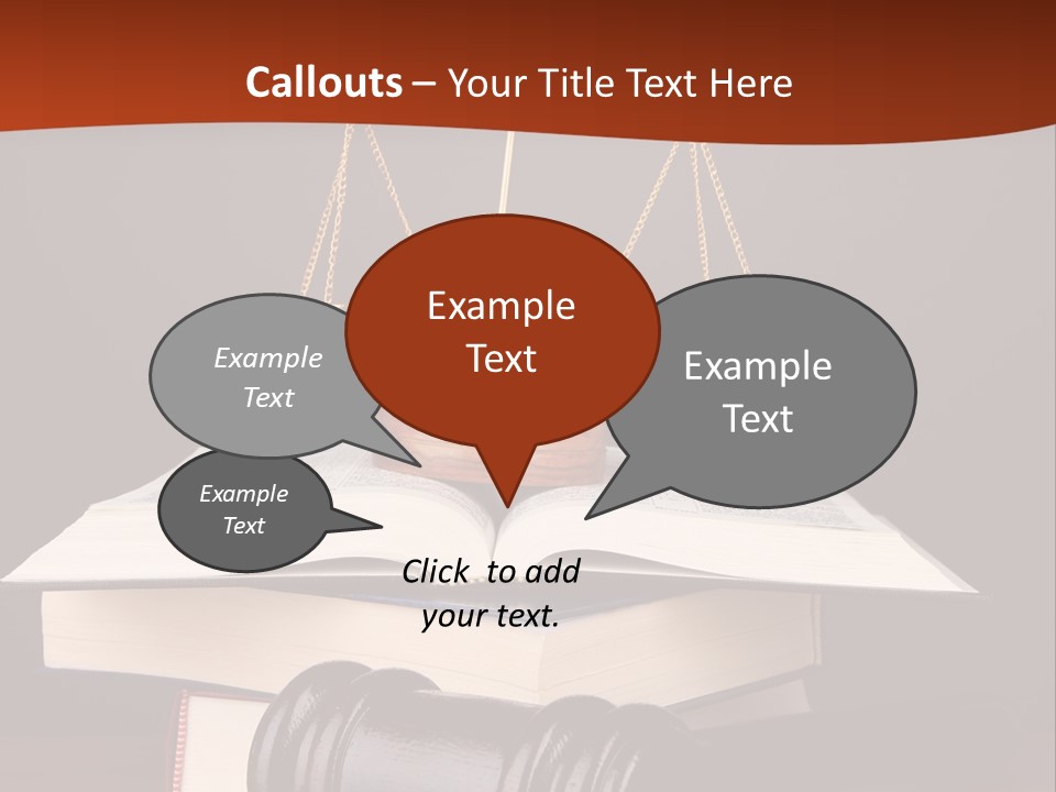 A Law Book With A Scale Of Justice On Top Of It PowerPoint Template