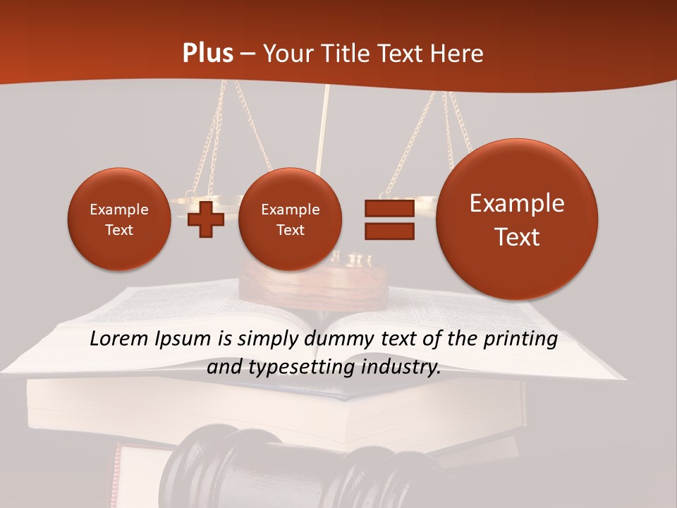 A Law Book With A Scale Of Justice On Top Of It PowerPoint Template