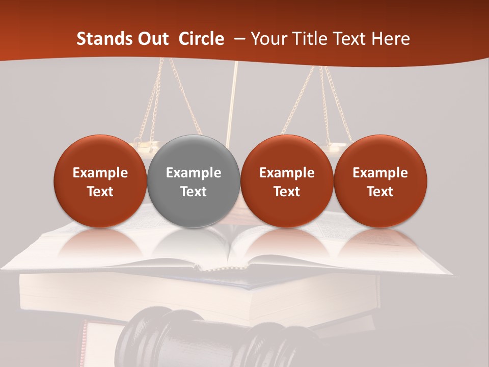A Law Book With A Scale Of Justice On Top Of It PowerPoint Template