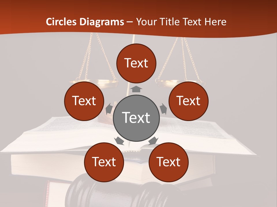A Law Book With A Scale Of Justice On Top Of It PowerPoint Template