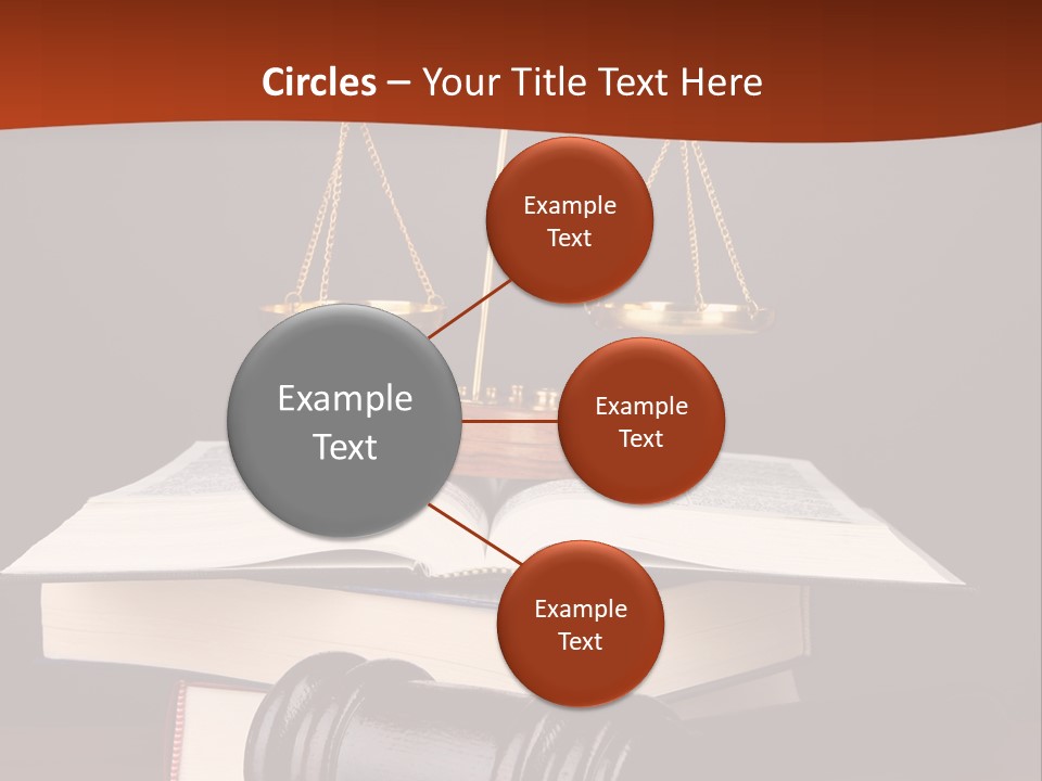 A Law Book With A Scale Of Justice On Top Of It PowerPoint Template