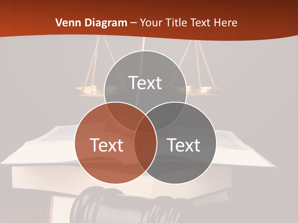 A Law Book With A Scale Of Justice On Top Of It PowerPoint Template
