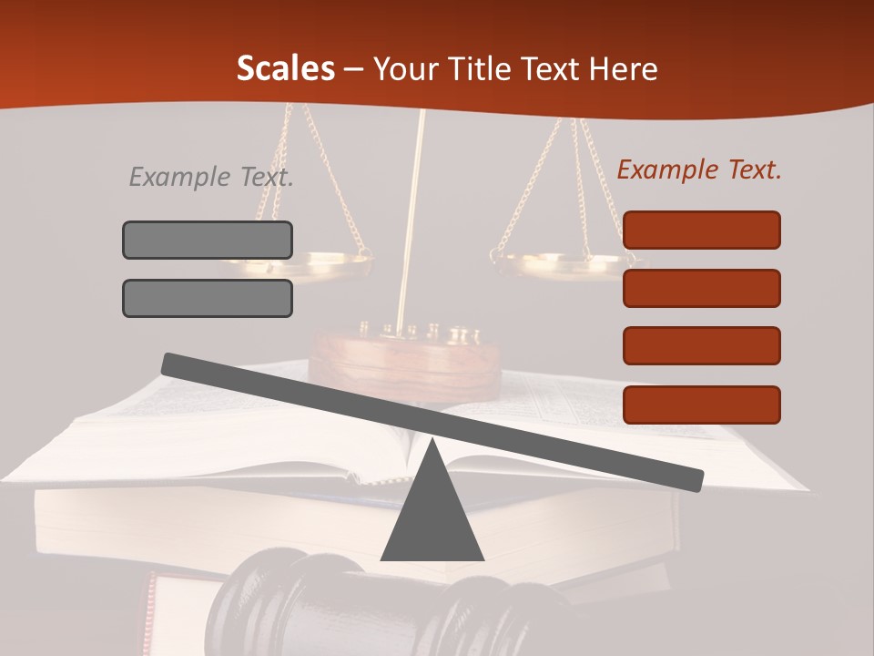A Law Book With A Scale Of Justice On Top Of It PowerPoint Template