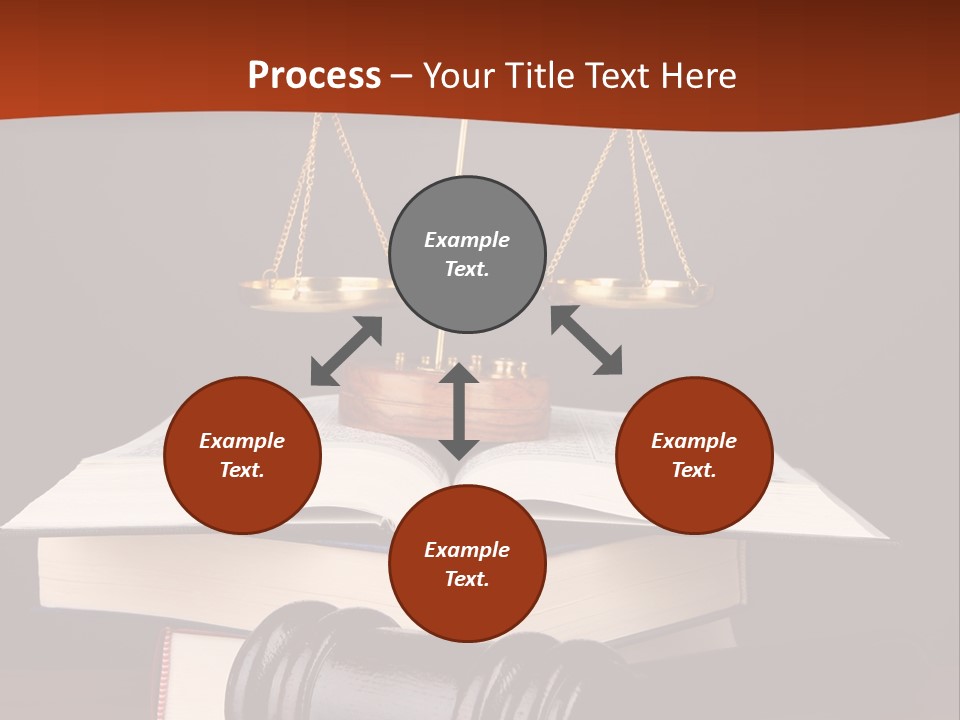 A Law Book With A Scale Of Justice On Top Of It PowerPoint Template