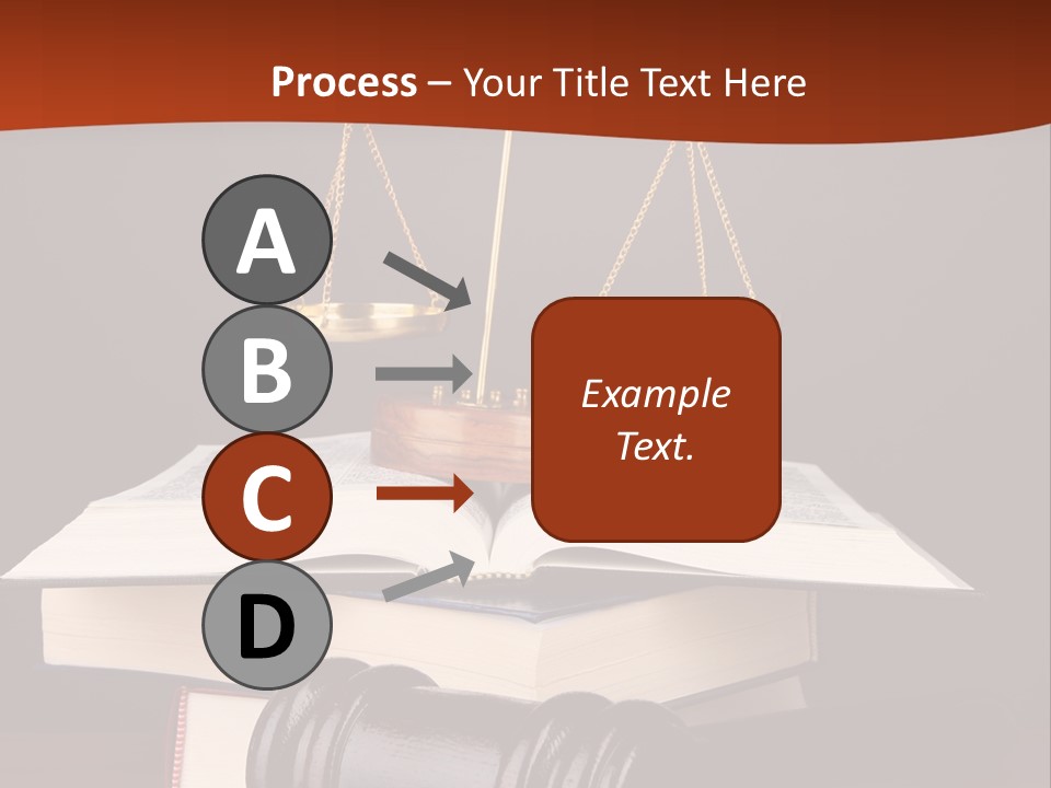 A Law Book With A Scale Of Justice On Top Of It PowerPoint Template