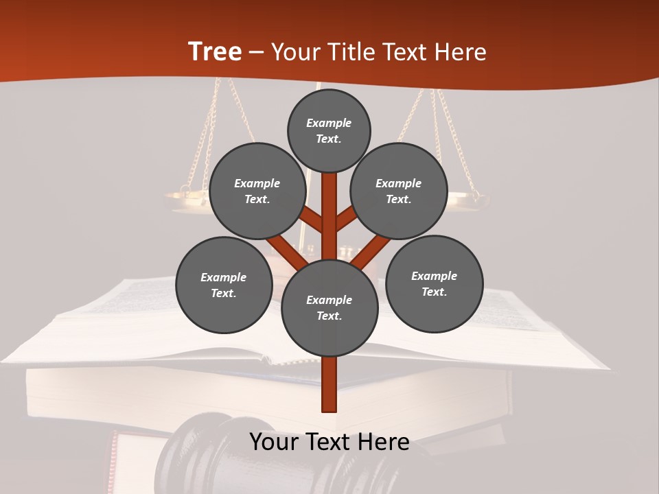 A Law Book With A Scale Of Justice On Top Of It PowerPoint Template