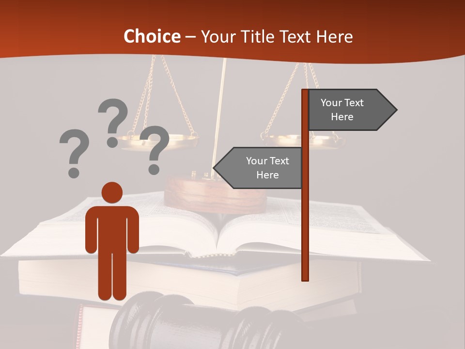 A Law Book With A Scale Of Justice On Top Of It PowerPoint Template
