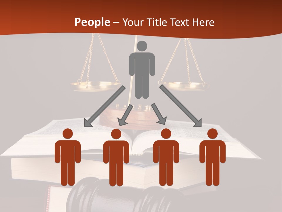 A Law Book With A Scale Of Justice On Top Of It PowerPoint Template