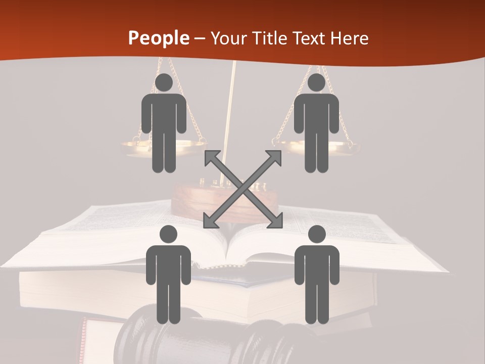 A Law Book With A Scale Of Justice On Top Of It PowerPoint Template