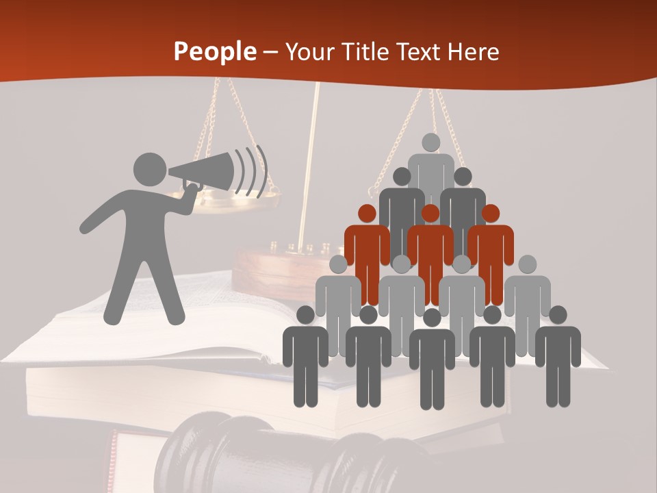 A Law Book With A Scale Of Justice On Top Of It PowerPoint Template